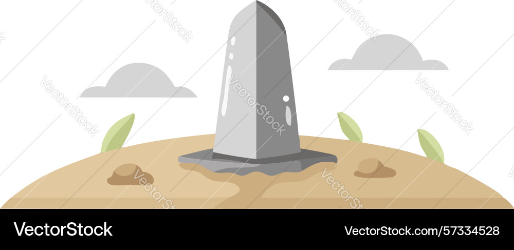 Rustic obelisk in nature scene design generative Vector Image