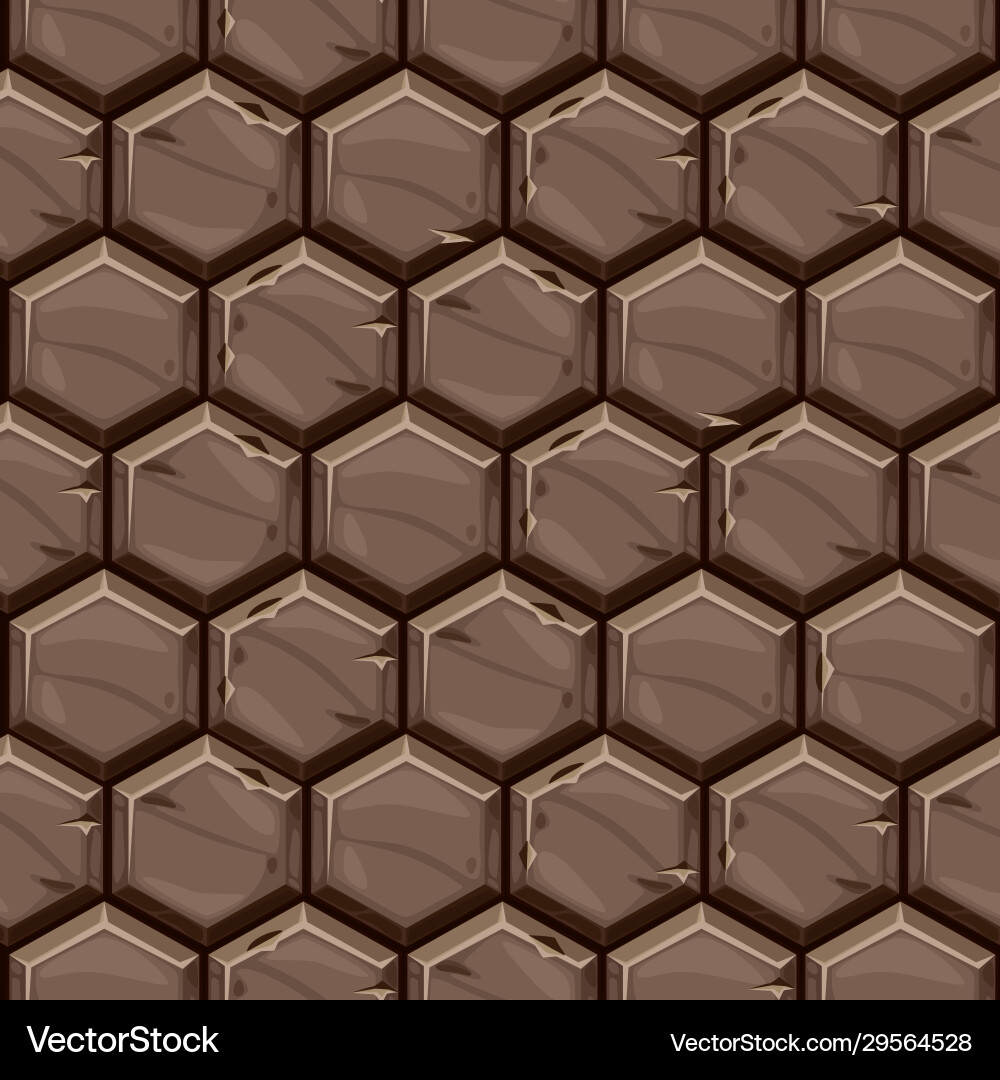 Seamless pattern texture hexagonal stone tiles Seamless pattern texture hexagonal stone tiles vector image