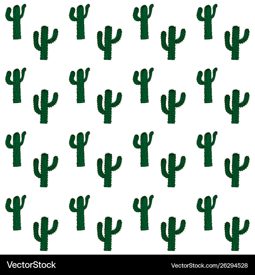 Seamless pattern with cactus Seamless pattern with cactus vector image