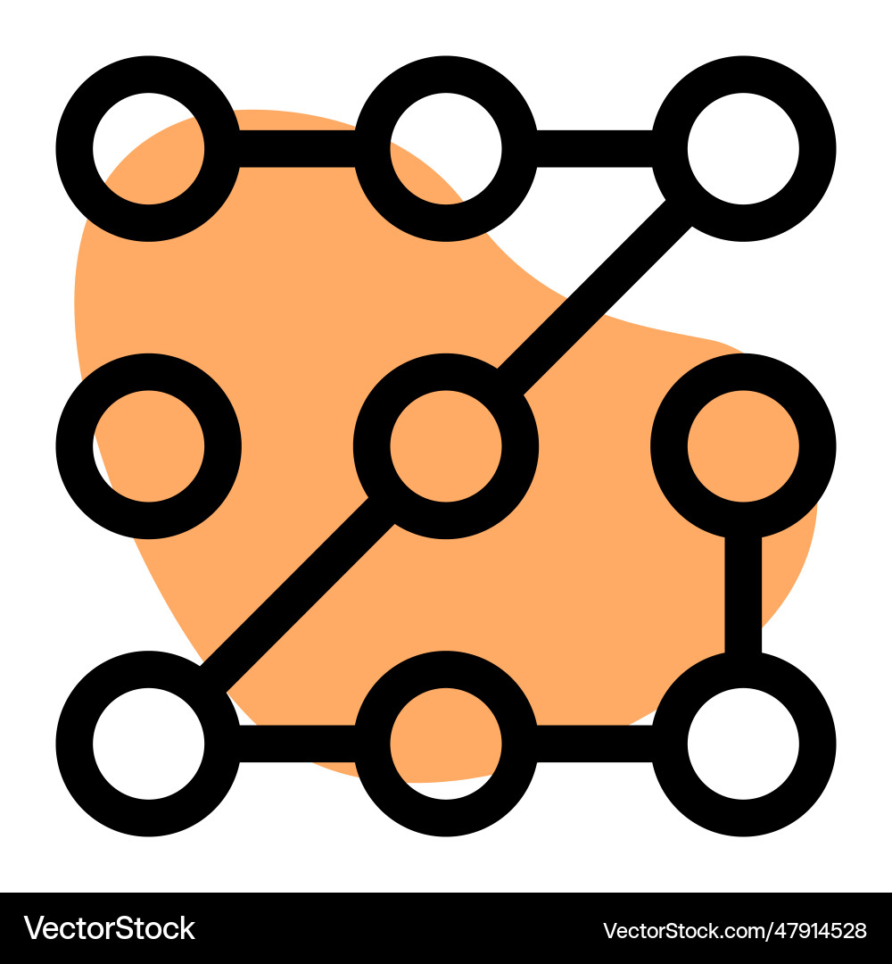 Security upgradation with a pattern lock vector image