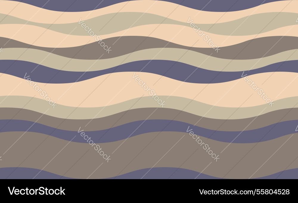 Serene abstract wave pattern in muted earth tones Vector Image