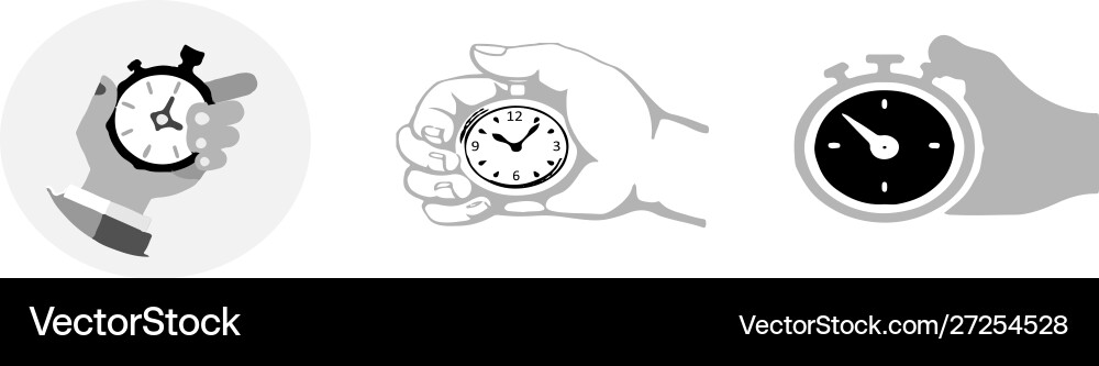 Timer icon on color background vector image