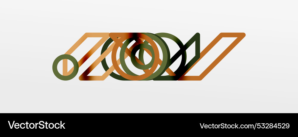 Abstract background - colorful circle lines Vector Image