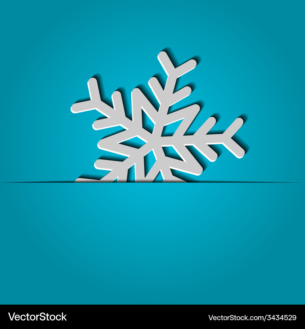 Background with paper snowflake Vector Image