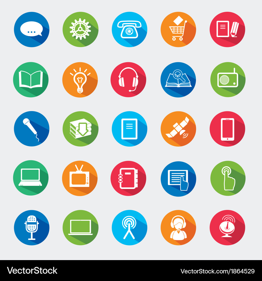 Collection of Web and Communication Icons vector image