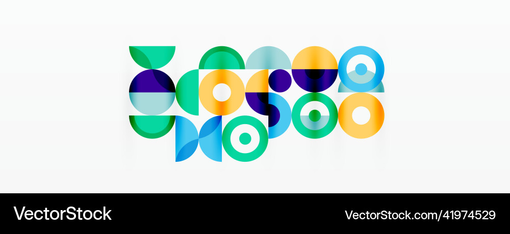 Colorful circle abstract background minimal Vector Image
