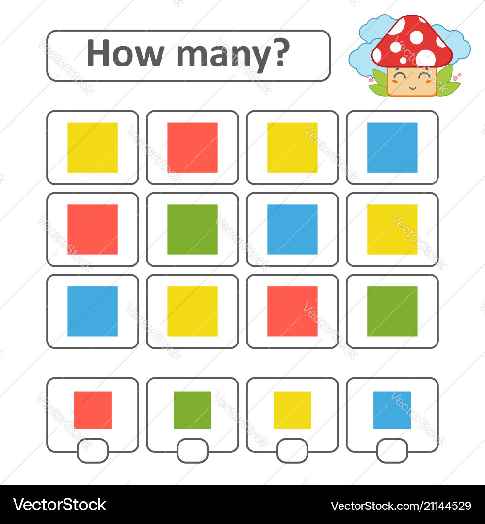 Counting game for preschool children count Counting game for preschool children count Vector Image