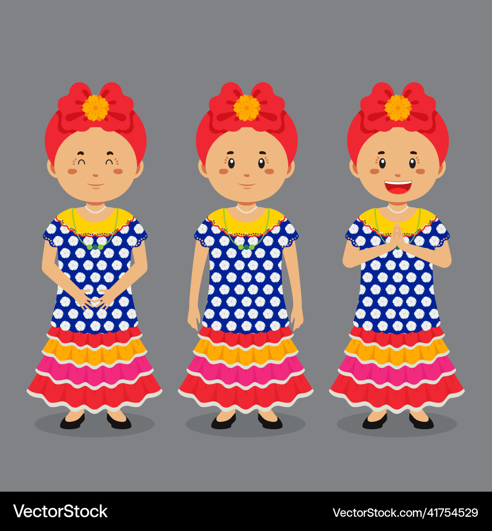 Cuba character with various expression Vector Image