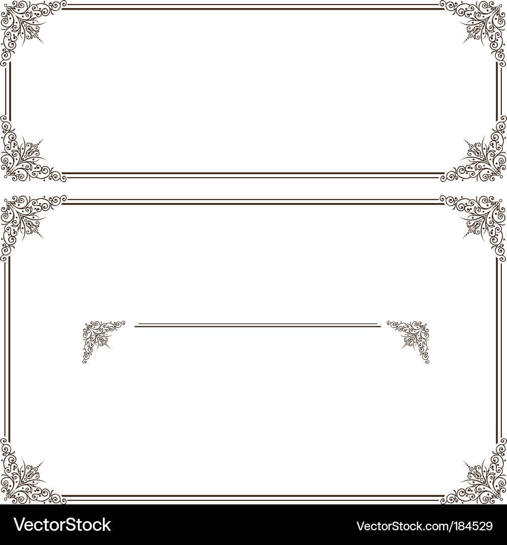Decorative frames Royalty Free Vector Image - VectorStock