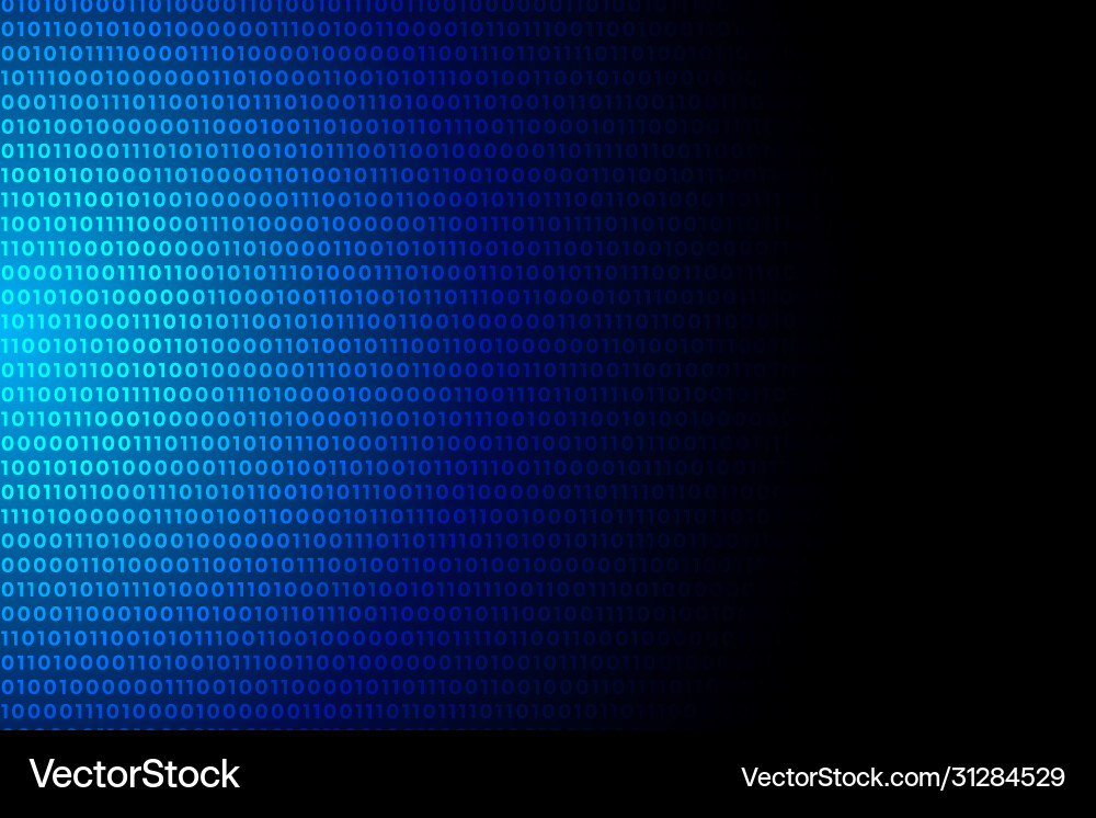 Digital Binary Code Background vector image