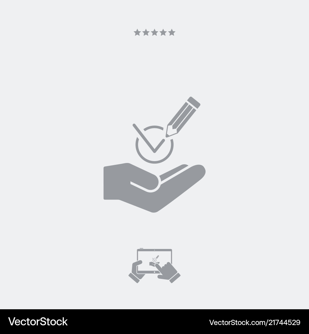 Mark option - minimal modern icon Vector Image
