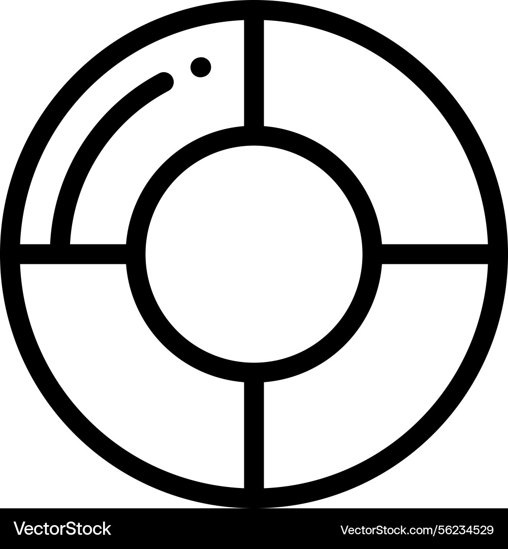 Pie chart icon thin linear style design isolated Pie chart icon thin linear style design isolated Vector Image