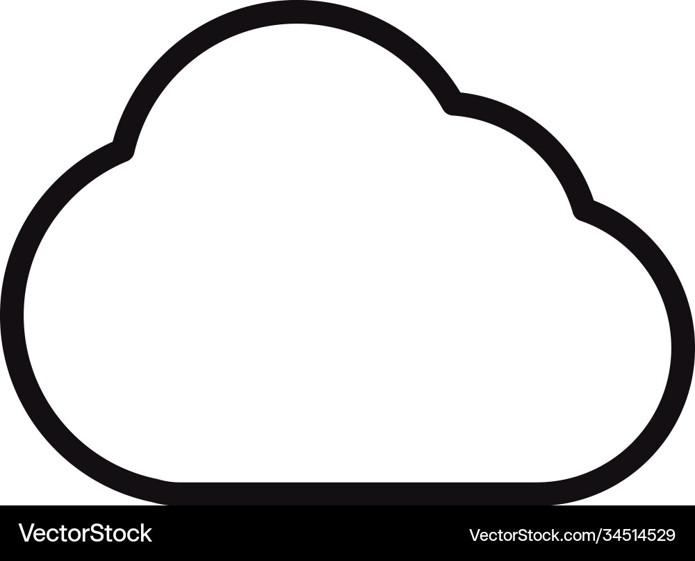 User interface cloud computing storage data linear vector image