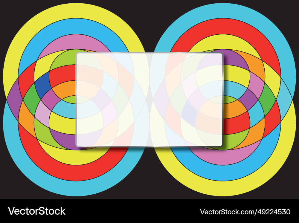 Abstract colorful circles background and frame vector image