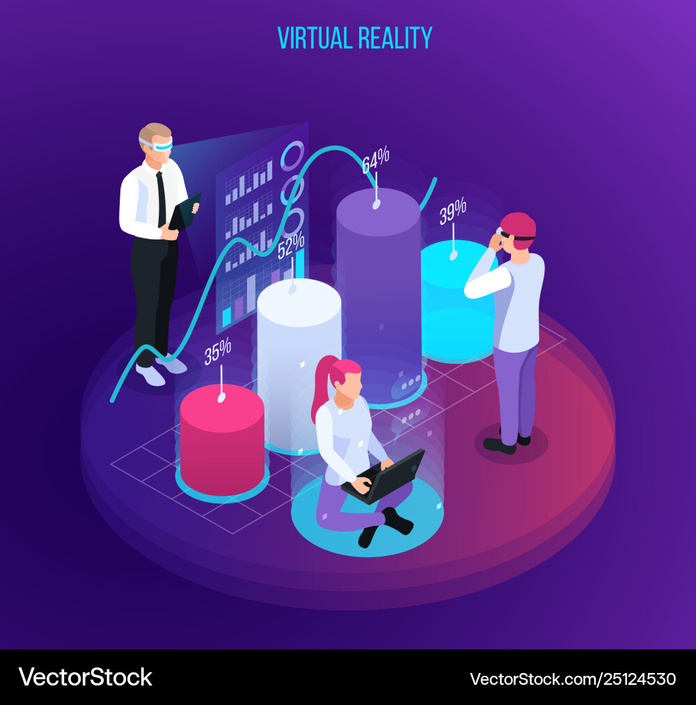Augmented reality graphs composition Augmented reality graphs composition vector image