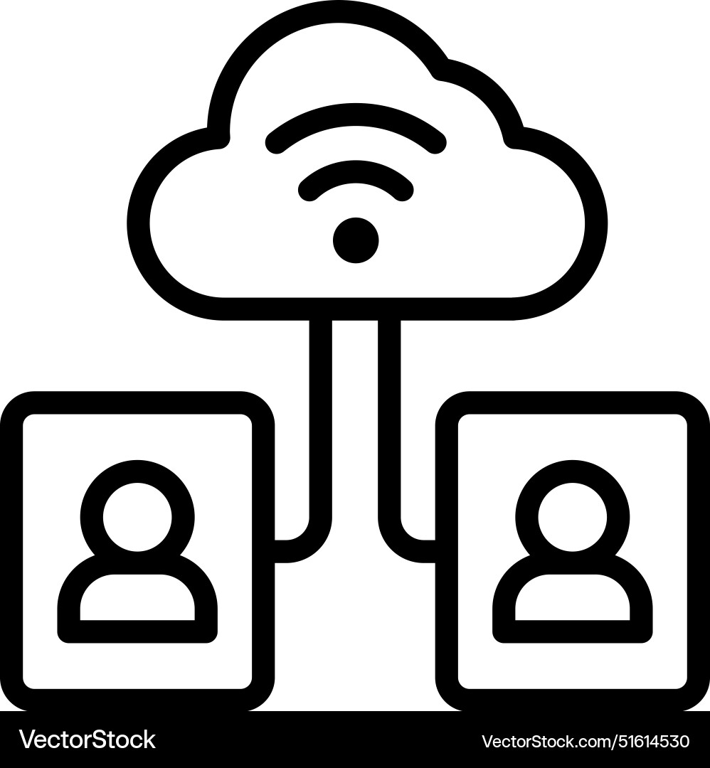 Cloud user icon Vector Image