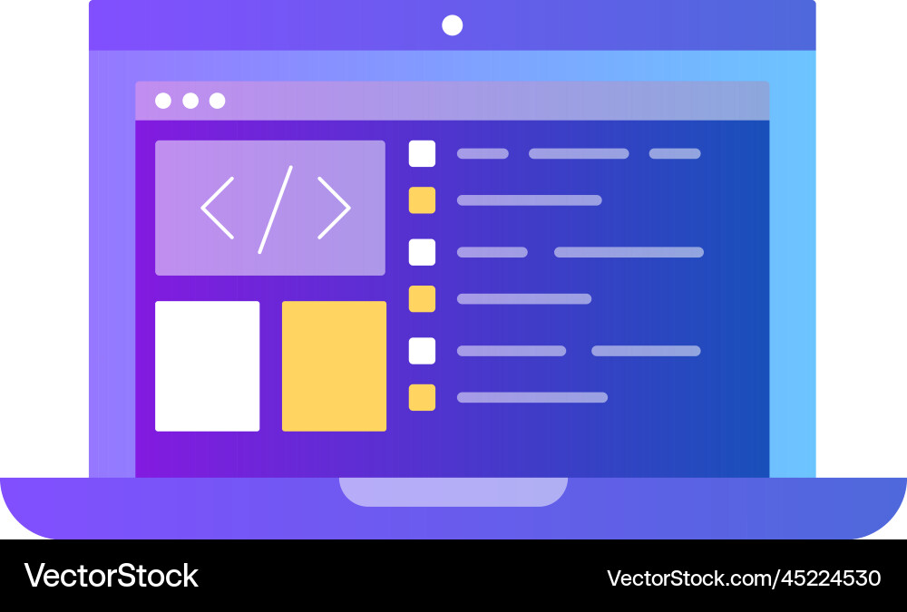 Code Software Icon on White Background vector image