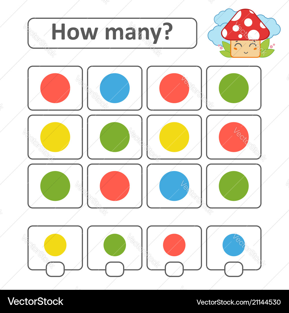 Counting game for preschool children count Counting game for preschool children count vector image