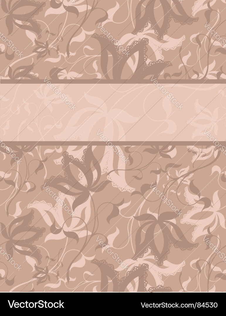 Floral background with text field Vector Image