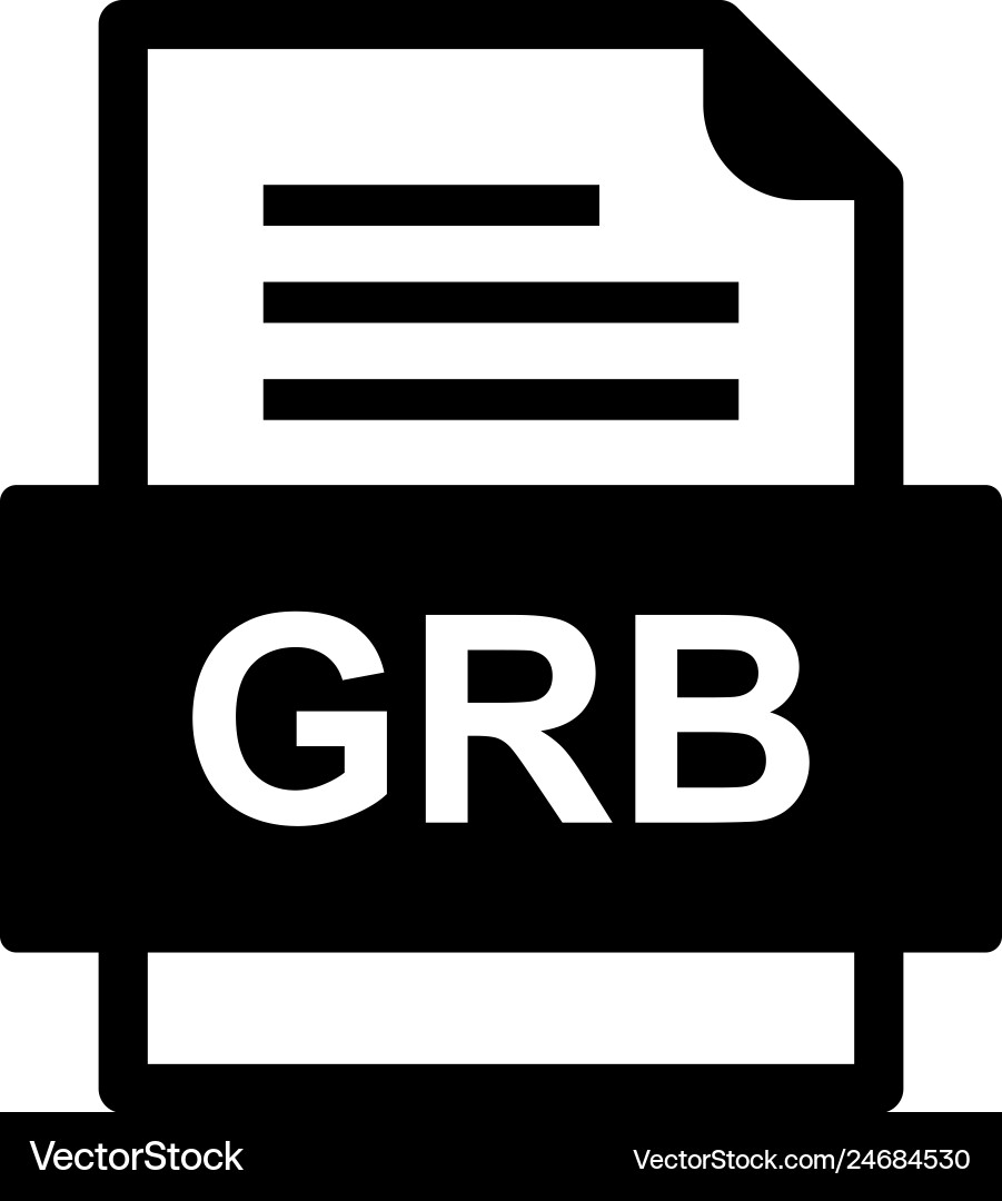 Grb file document icon vector image