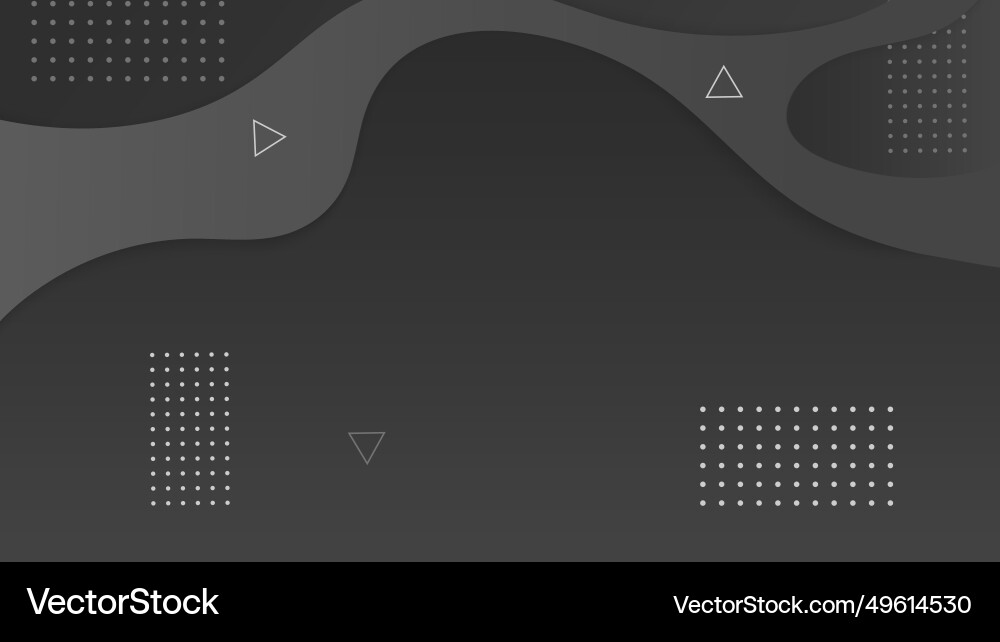 Grey wave abstract with triangle shapes and dots vector image