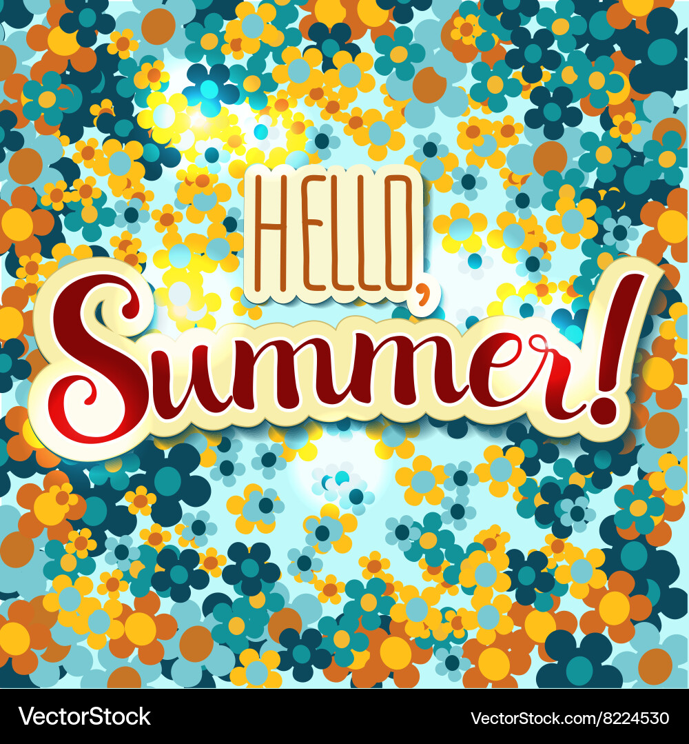Hello summer Royalty Free Vector Image - VectorStock