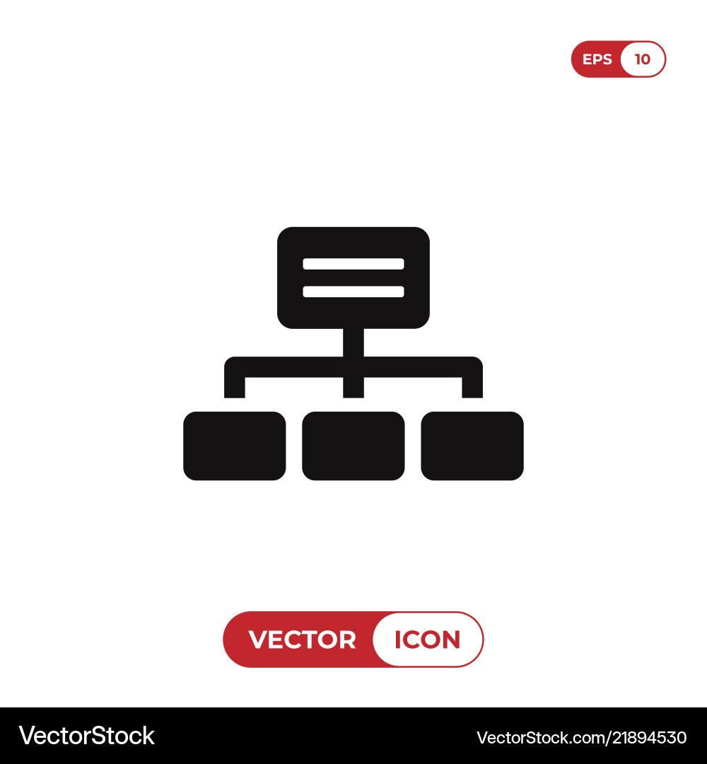 Hierarchical structure icon Hierarchical structure icon vector image