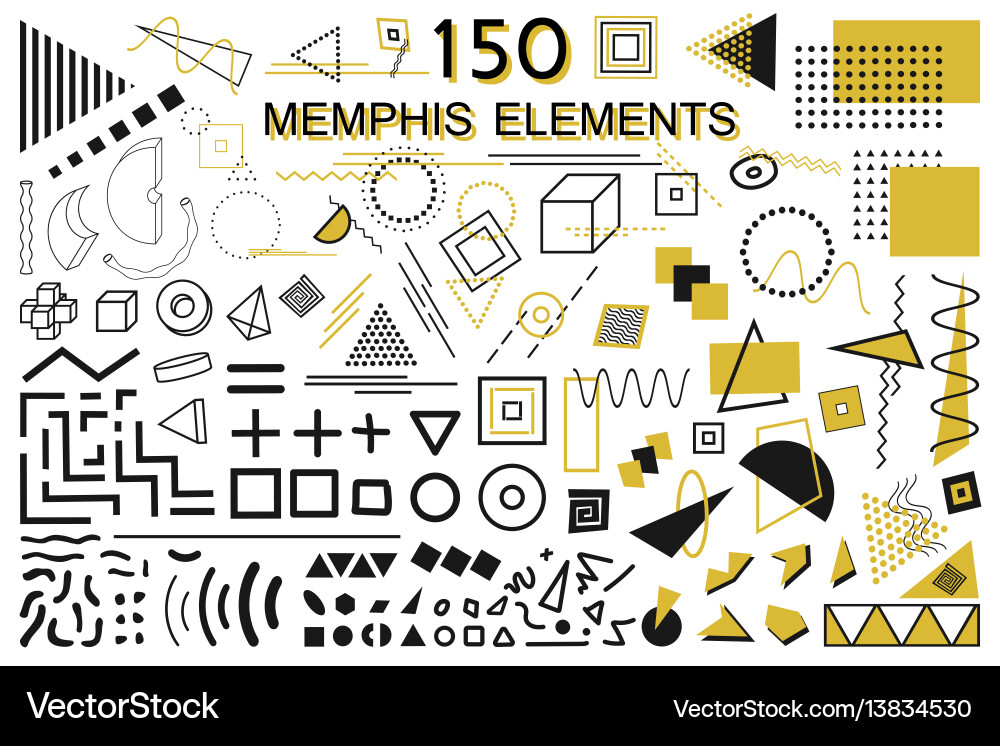 Kollektion von memphis elementen mode 80-90s Kollektion von memphis elementen mode 80-90s vektorbild