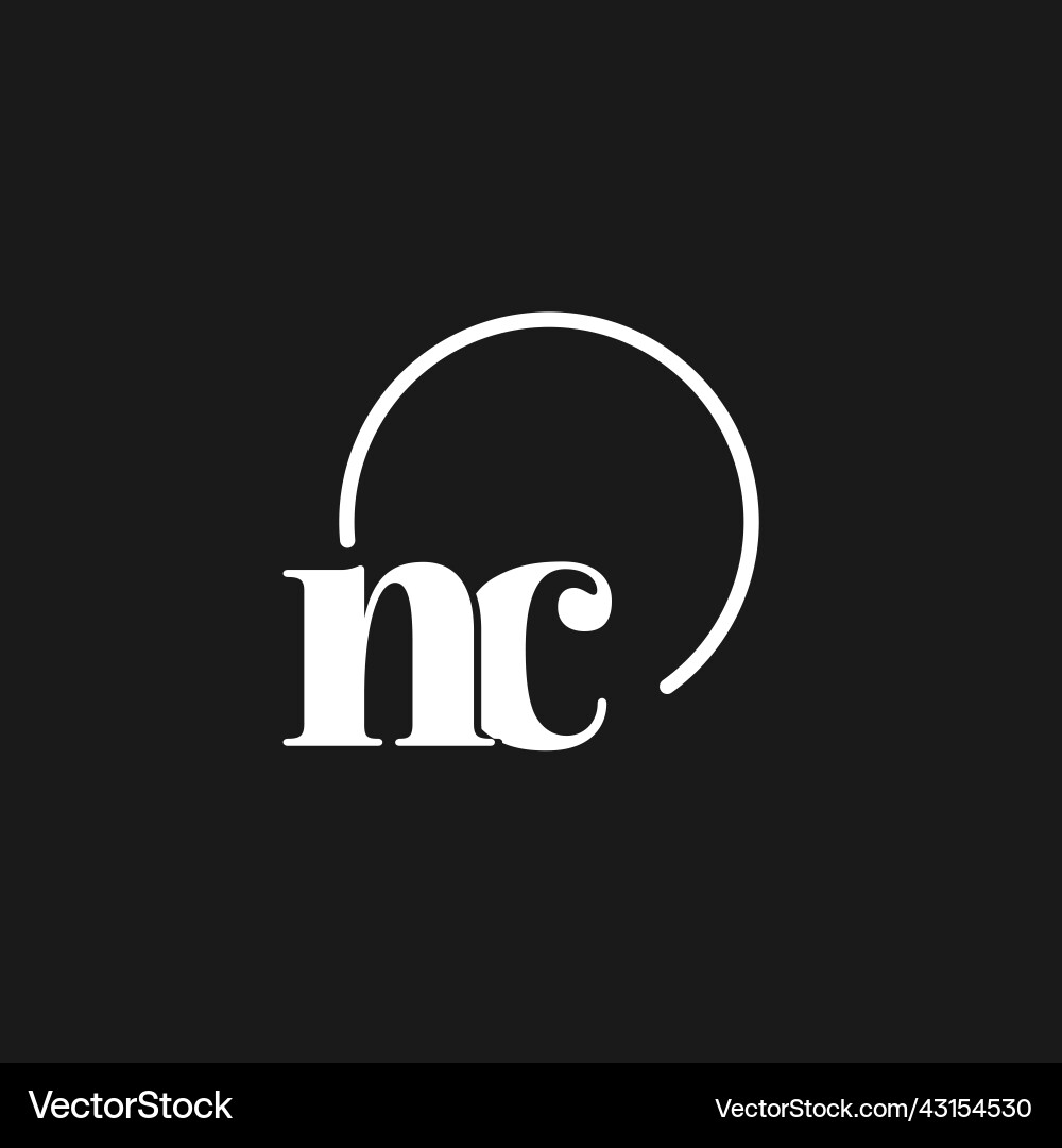 Nc logo initials monogram with circular lines Nc logo initials monogram with circular lines Vector Image