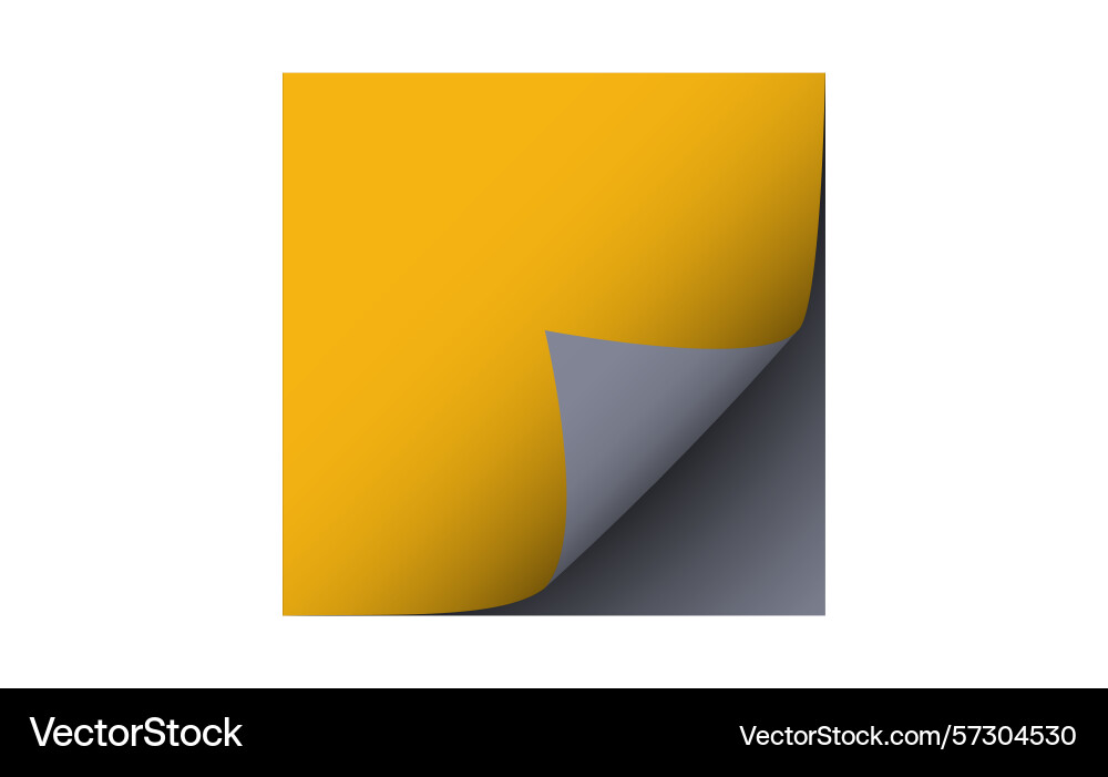 Page curl curled color paper blank sheet of Page curl curled color paper blank sheet of vector image