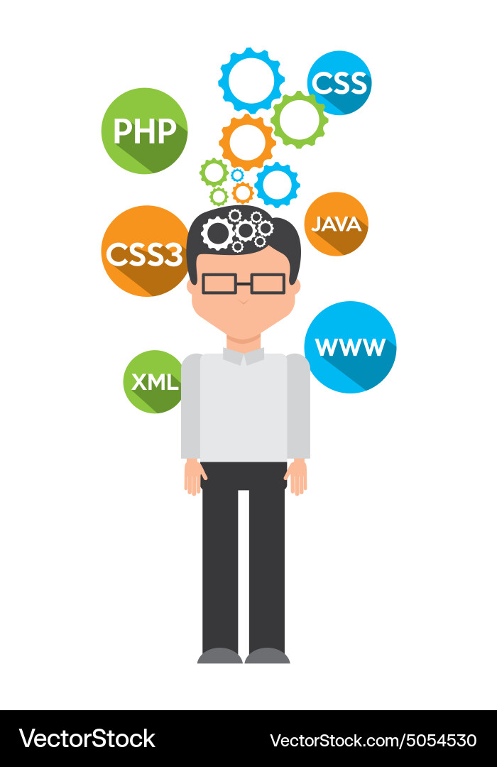 Programming software vector image
