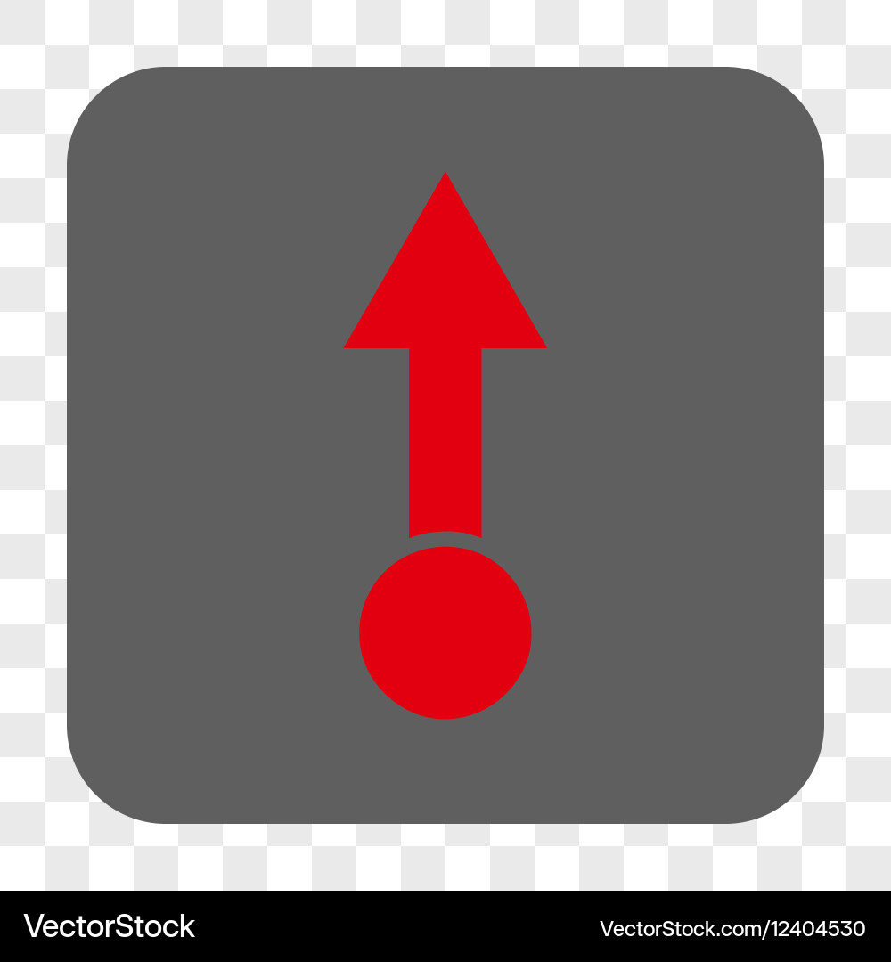 Pull up rounded square button vector image