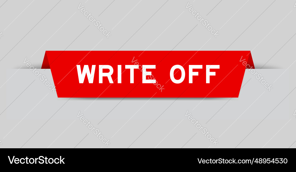 Red color inserted label with word write off Red color inserted label with word write off vector image
