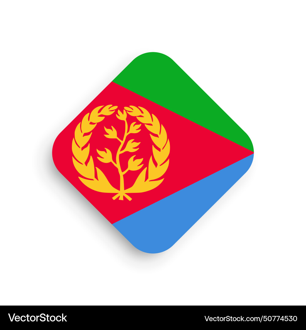Rhombus flag of eritrea Vector Image
