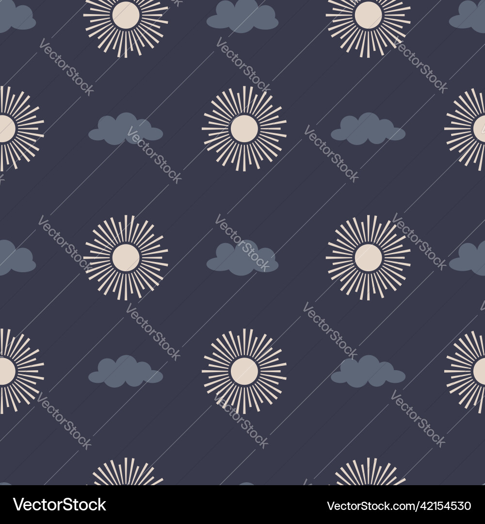 Seamless pattern with simple celestial elements Seamless pattern with simple celestial elements vector image