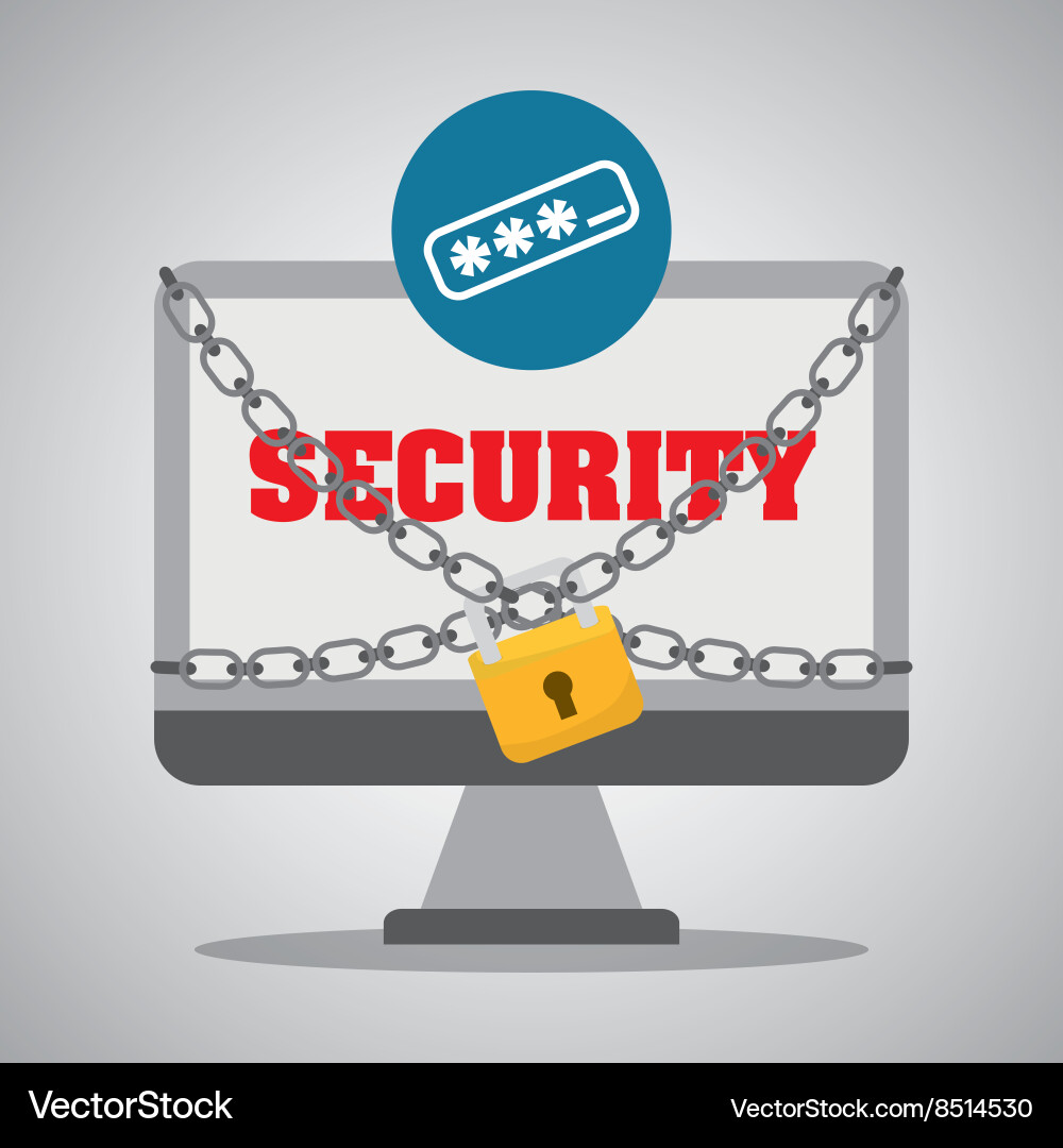 Security system design warning and technology Vector Image