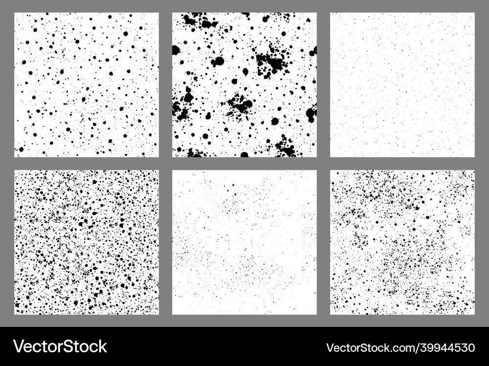 Set of dust texture seamless patterns Vector Image