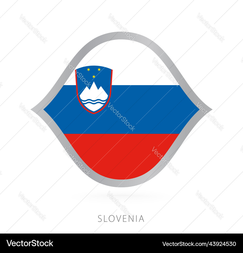 Slovenia national team flag in style Vector Image