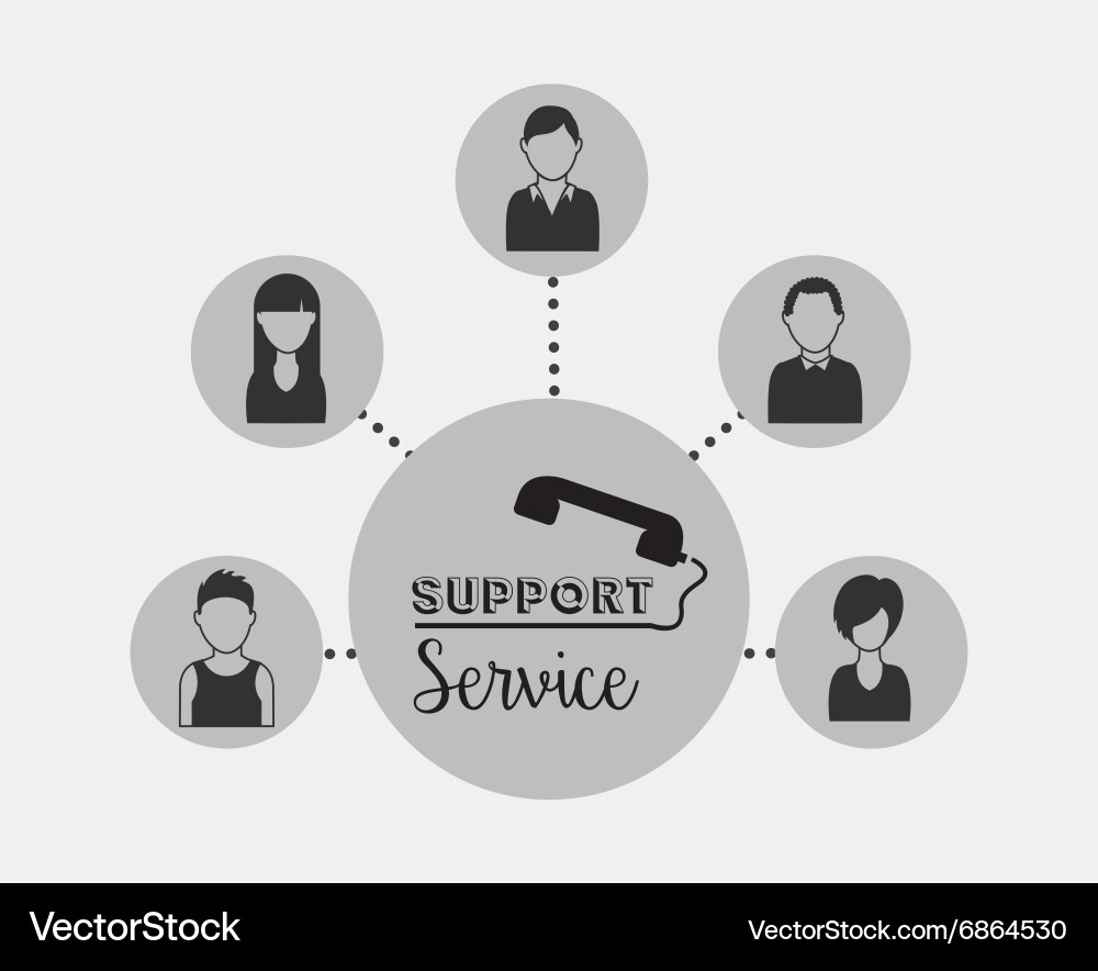 Support service design Vector Image