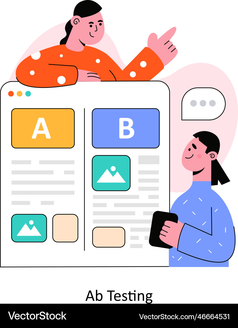Ab testing flat style design vector image