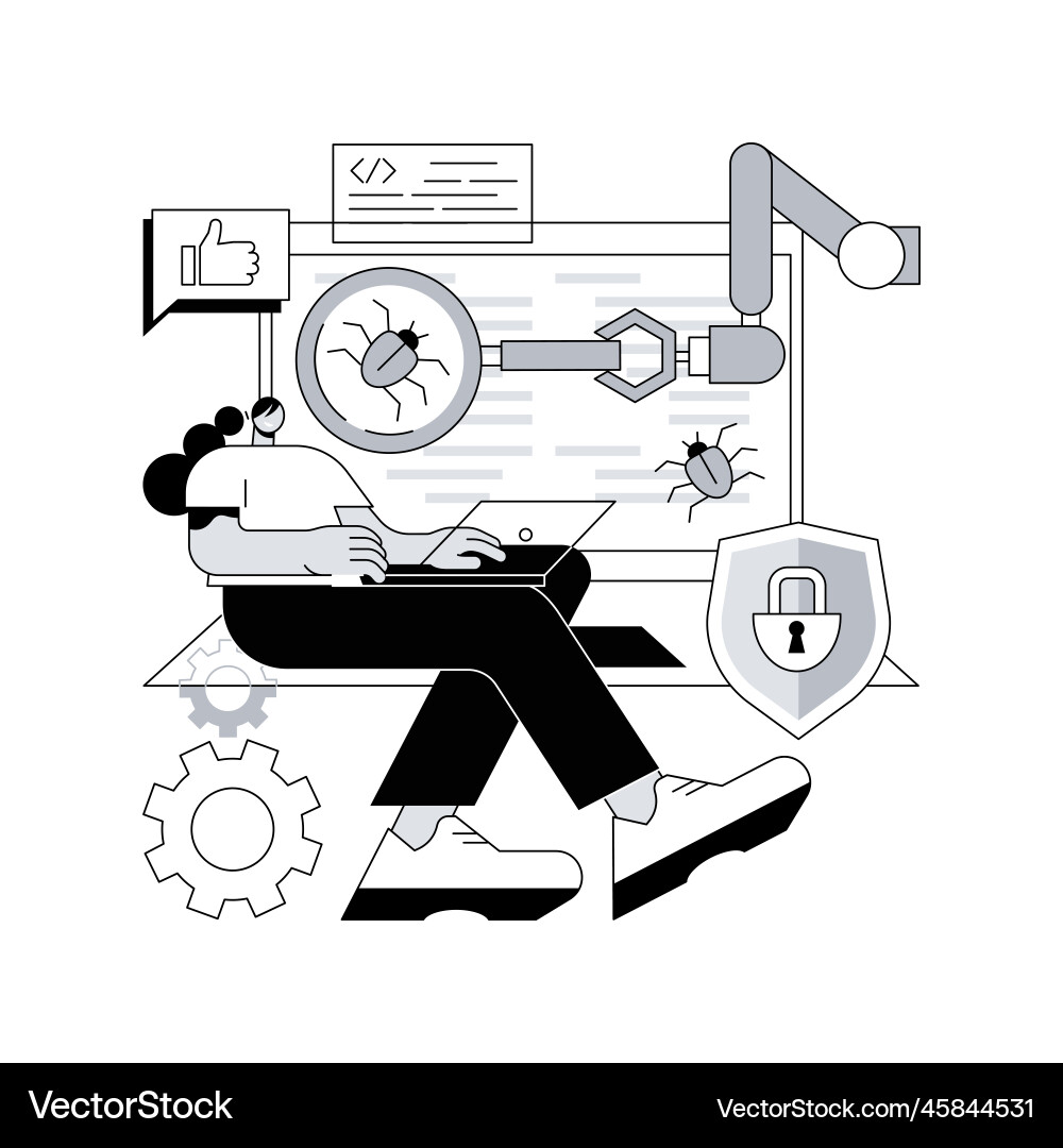 Automated testing abstract concept vector image