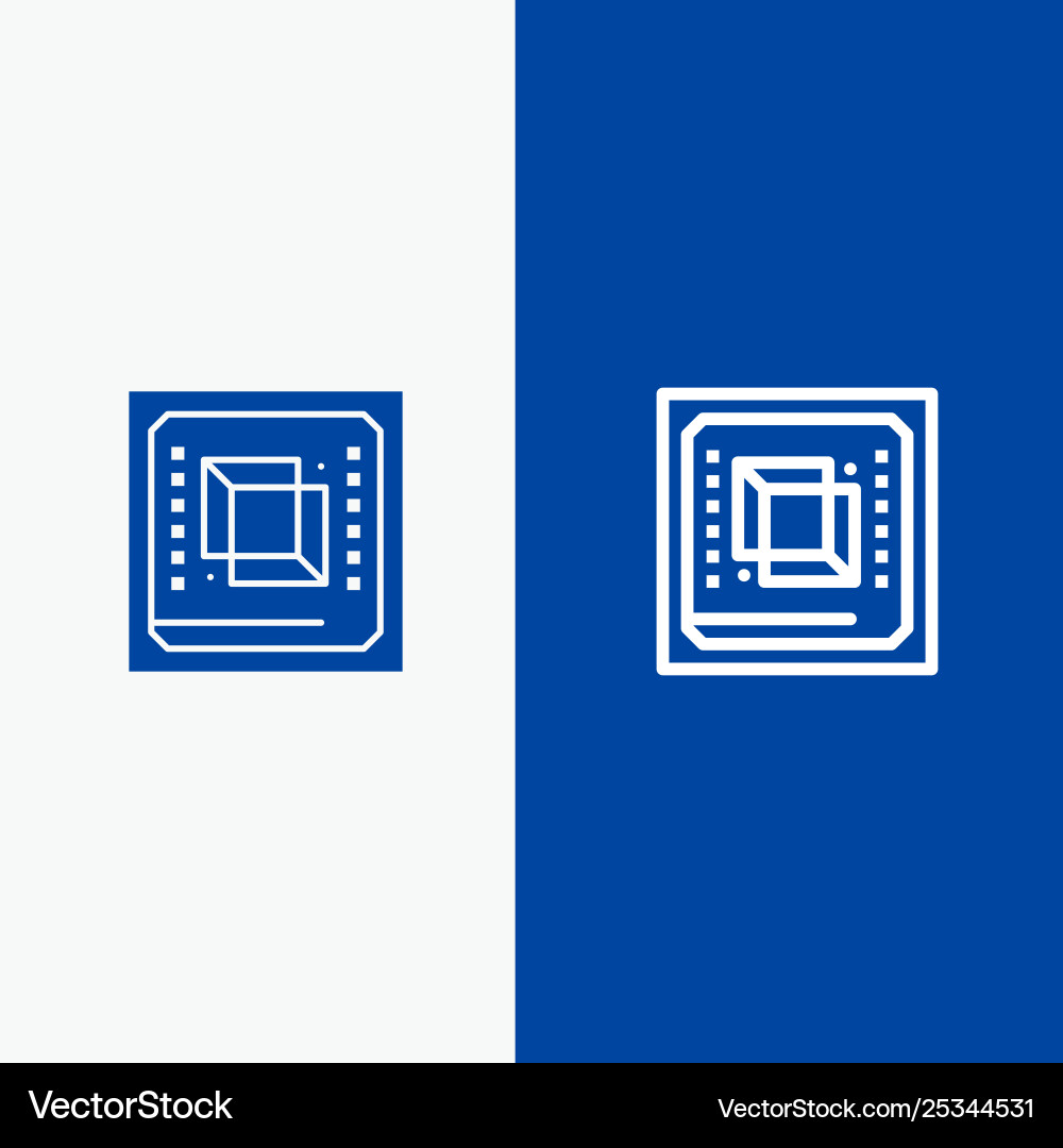 Chip Computer cpu Hardware Prozessor-Linie Chip Computer cpu Hardware Prozessor-Linie vektorbild