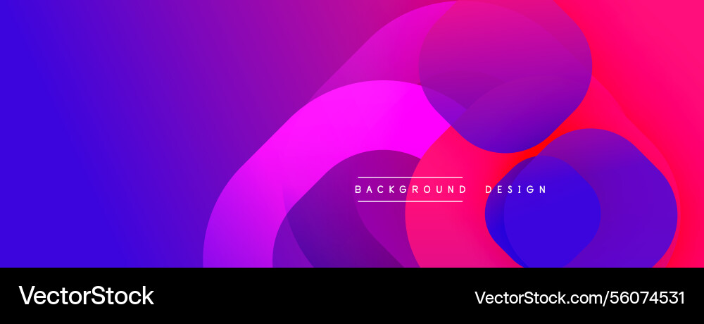 Circular abstract design with overlapping vector image
