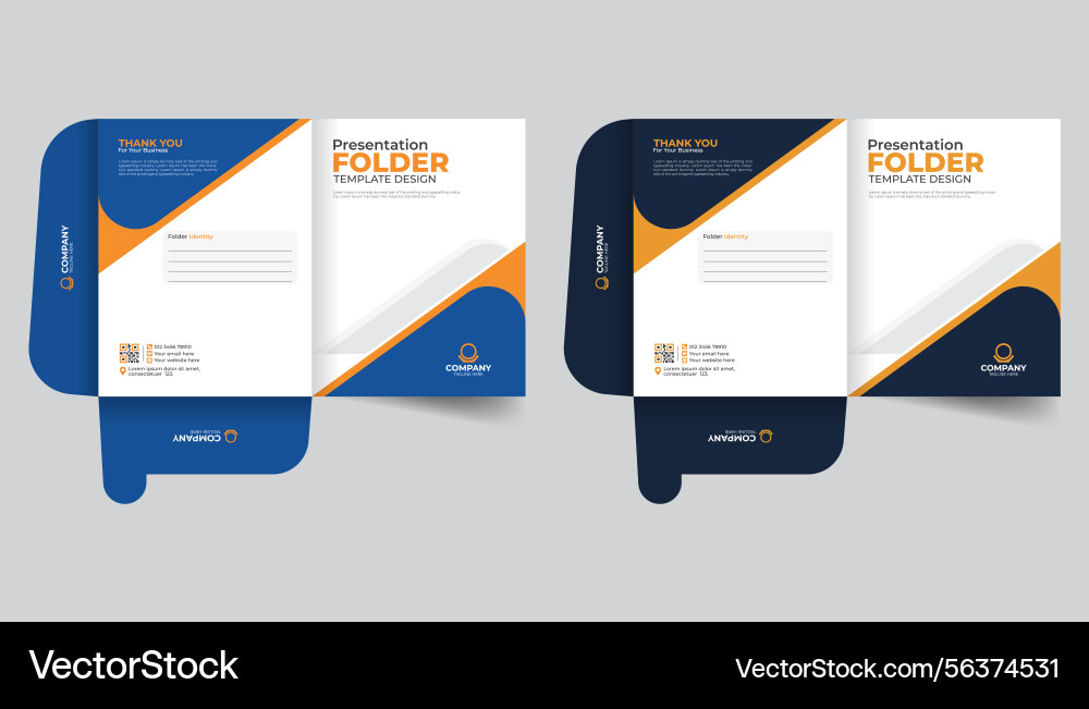 Colorful file folder with business information Vector Image