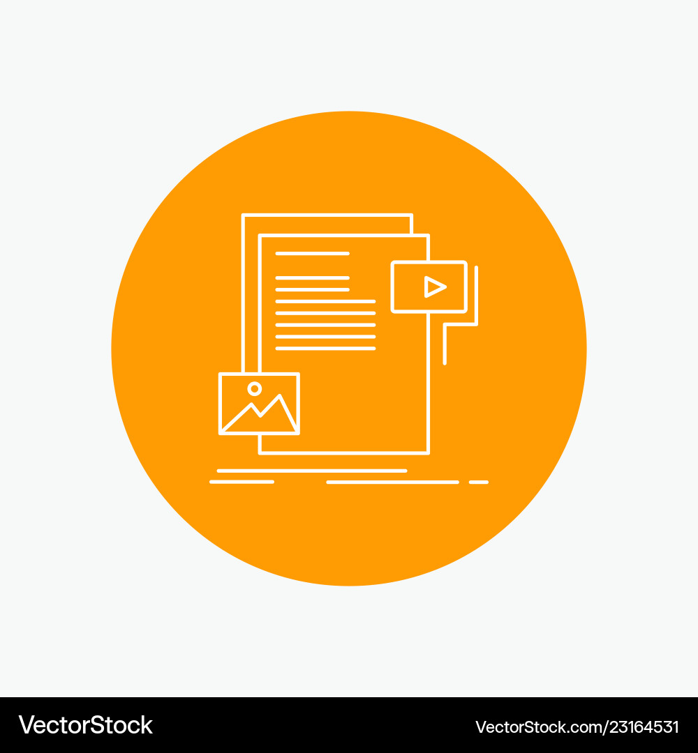 Data document file media website white line icon Data document file media website white line icon vector image