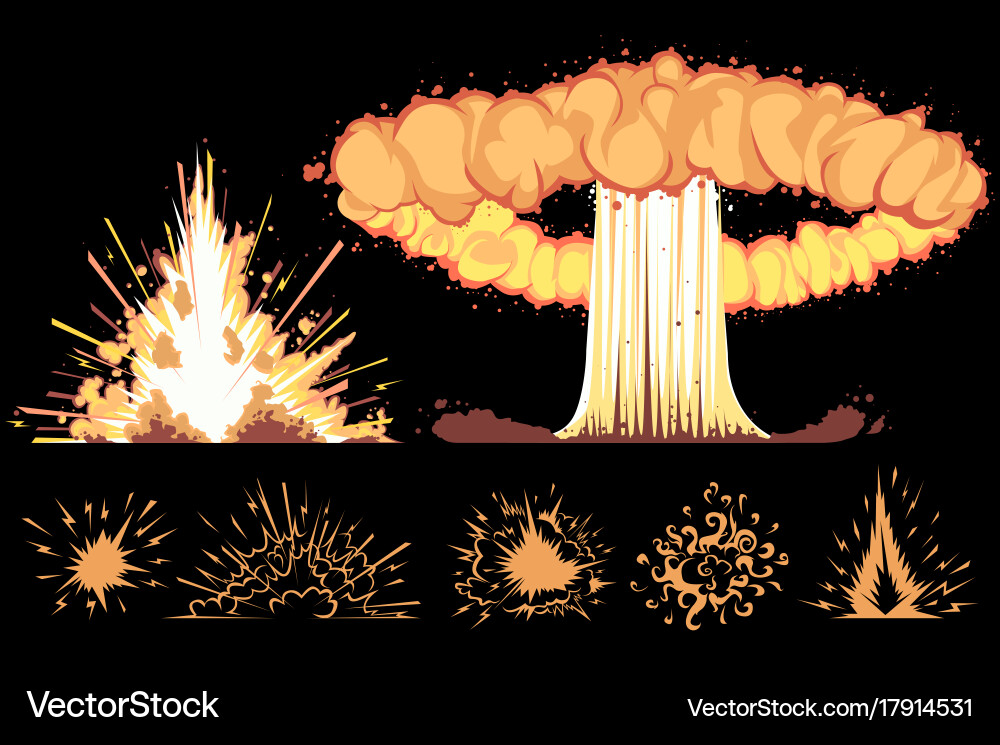 Dynamic Explosion Set vector image