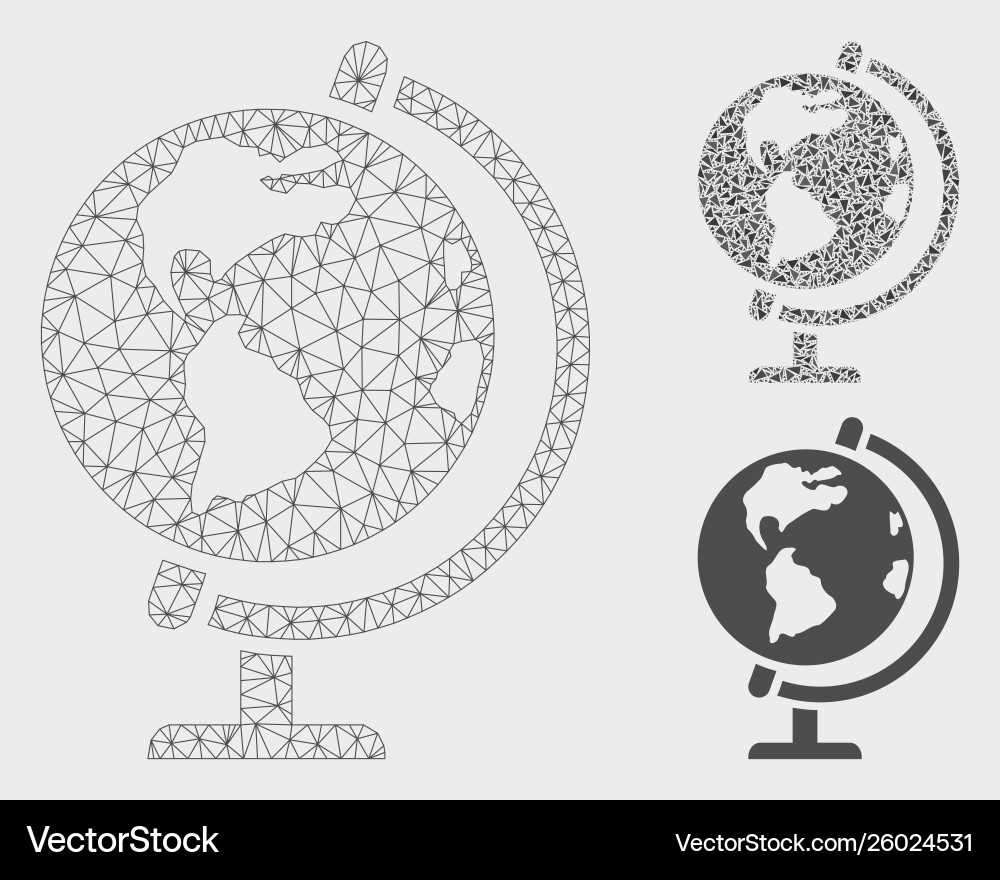 Globe mesh network model and triangle Globe mesh network model and triangle vector image