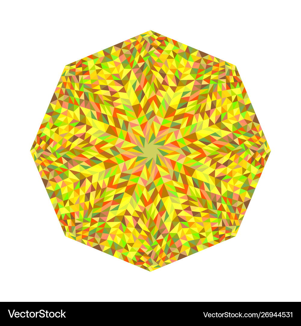 Isolated tiled mosaic polygon shape - colorful Isolated tiled mosaic polygon shape - colorful vector image
