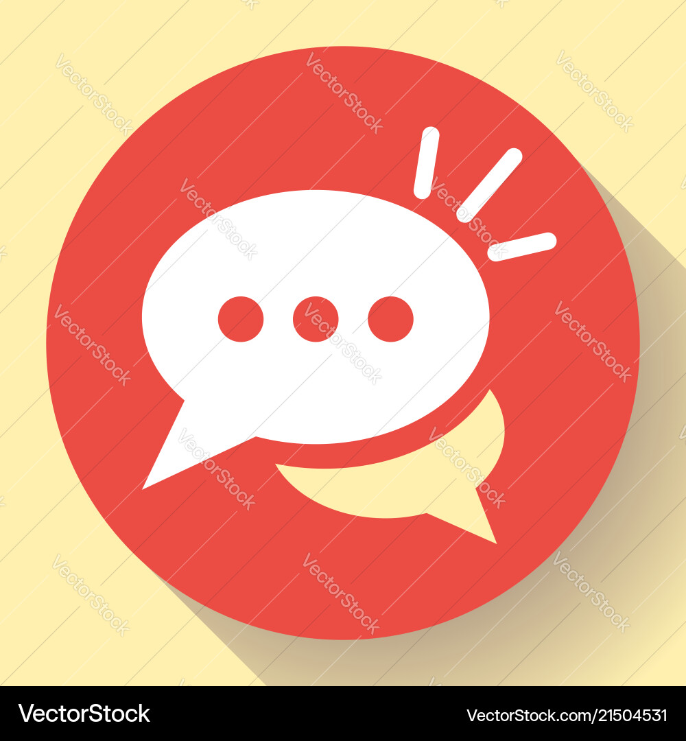 Live chat icon with dialog clouds speech Live chat icon with dialog clouds speech vector image