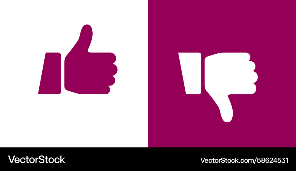 Modern like and dislike button single design icon Vector Image